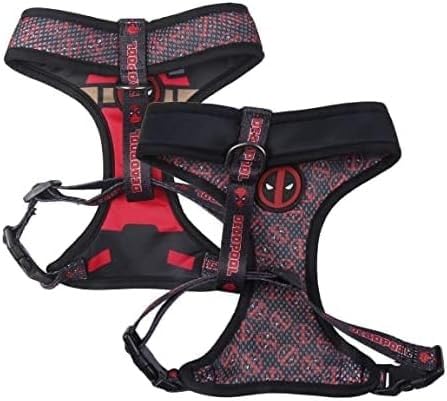 CERDÁ LIFE'S LITTLE MOMENTS - For Fan Pets | Deadpool M-L Dog Harness - Official Disney Marvel® Licensed
