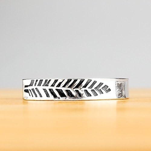 Custom Unisex Large Bird Feather Ring Band in Sterling Silver - Boho Bohemian Indian Jewelry