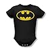 Dc Comics Batman Classic Logo Infant Baby Romper Snapsuit 12 Months Black