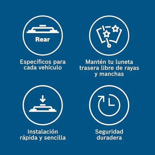 Limpiaparabrisas Trasero A331H con Rendimiento Óptimo de Limpieza - Escobilla Individual de Recambio para Luneta Trasera, 33 cm