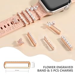 DaQin Flower Engraved Band Compatible with Apple