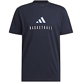 Adidas Mens Worldwide Hoops Logo Performance Graphic T-Shirt