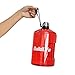 BuildLife 1 Gallon Water Bottle Motivational Fitness Workout with Time Marker/Drink More Daily/Clear BPA Free/Large 128OZ Capacity Throughout The Day(Red,1 Gallon)