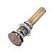 Rozin Antique Brass Bathroom Pop up Sink Drain with Overflow