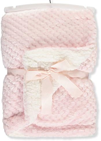 Petit Monde Plush Jacquard Blanket - pink, one size