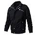 ZhaoDe Men's Casual Winter Cotton Military Zip Jackets Windproof Outdoor Coat Windbreaker