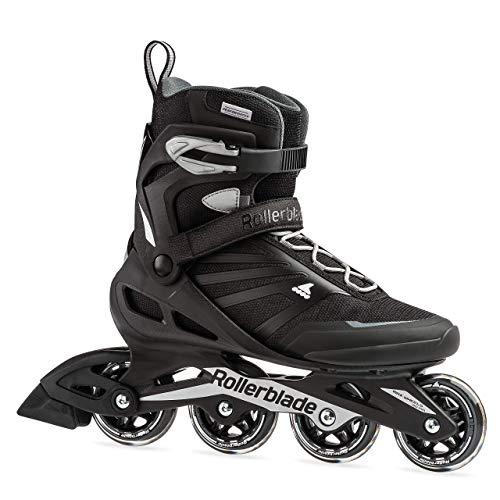 Rollerblade Zetrablade Men's Adult Fitness Inline Skate, Black/Silver, US Men's 6 (Renewed)