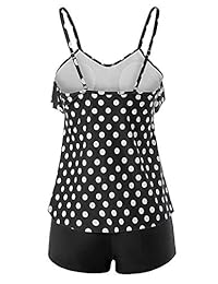 Bañador de dos piezas para dama, diseño de lunares