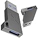 USB C to USB 3.0 Adapter, [2-Packs] Acessorz Zinc Alloy Mini Hi-Speed USB C 3.1 Female (Type-C) to USB A Male (Type-A) Fast Charging Sync Connector OTG Adapter for Laptop/Wall/Car Charger - Gunmetal
