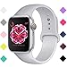 Bandx Sport Band Compatible with Smart Watch Band, Soft Silicone Replacement Bands Compatible with Iwatch Series 5,4,3,2,1 (42mm(44mm)-S/M, Grey)