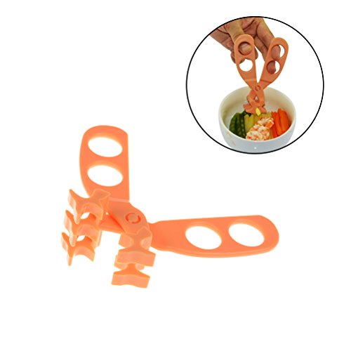 Yiphates Baby Food Scissor, Portable Food Scissor Cutter Masher Chopper, Home and Kitchen Food Slicer Shears (Comes with Travel Storage Case) - Thumbnail 2
