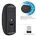 Rechargeable Wireless Mouse, Topist 2.4Ghz Slim Noiseless Mute Silent Click Optical Mouse Mice with USB Receiver Type C for Laptop, Desktop, Tablet, Notebook, PC, Computer, MacBook - Black