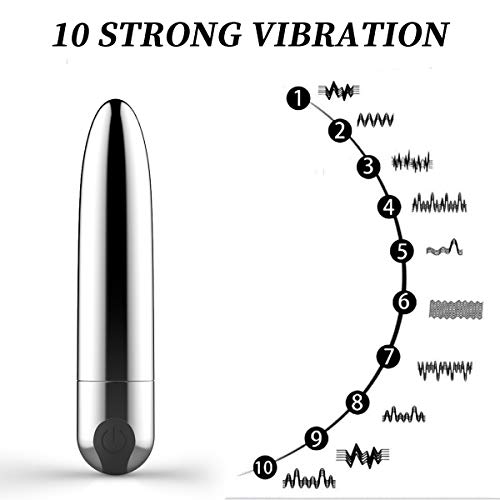 MLNEWCAT Pocket Bullet 10 Speed Waterproof Mini Bullet Shape Personal Tool Vibration Massage Toy
