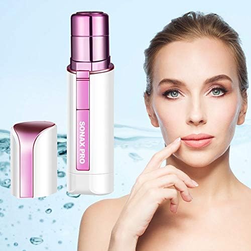 Facial Hair Removal for Women, Painless Electric Face Hair Remover Waterproof Trimmer Shaver for Peach Fuzz, Upper Lip, Chin, Cheek, Neck, Moustache (White)