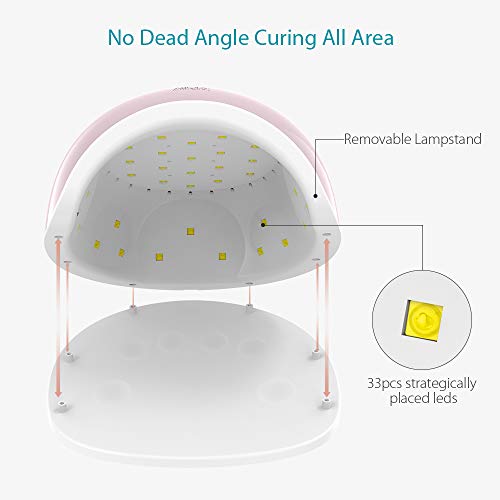 image for ABODY Nail Lamps 48W UV LED Nail Dryer, Painless Curing Lamp for Finge