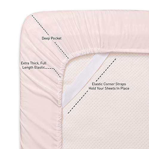 Queen Sheets Pale Pink 6 Piece 1500 Supreme Collection Fine Brushed Microfiber Deep Pocket