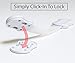 Baby Ziz Baby Safety Cabinet locks | 6 Pack White 2 EXTRA 3M Adhesive Adjustable Strap Latches for Washer Dryer Fridge Oven Toilet Appliance Drawer | Door Child Safety Cabinet Locks Child Safety Lock