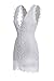ZKESS Women's Sleeveless Lace Party Club Mini Dress XL Size White