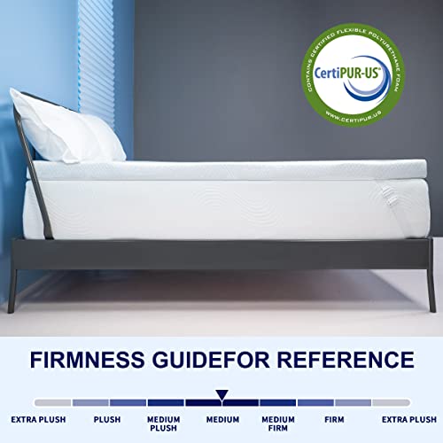 subrtex 3 Inch GelInfused Memory Foam Bed Mattress Topper High Density