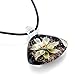 JEWELRIESHOP Assorted Color Handmade Italian Murano Glass Floral Pendant with 18 inches Genuine Leather Chain