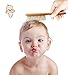 Baby Hair Brush and Baby Comb Set for Newborn, Boy and Girl - Wooden Baby Brush w/Soft Goat Bristles for Cradle Cap - Infant, Toddler Hair Brush, Baby Grooming kit, Soft Hair Brush by Stone & Clark