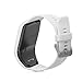 kwmobile Strap Compatible with TomTom Adventurer/Runner 3/Spark 3/Golfer 2 Strap - Replacement Silicone Watch Band - White