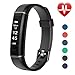 Letsfit Fitness Tracker Heart Rate Monitor, Pedometer Watch, Waterproof Smart Watch Activity Tracker Step Counter, Sleep Monitor, Step Tracker Kids Women Men (Black)