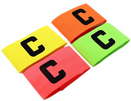 Ancefine Elastic Adult Youth Soccer Captain Armband,6-Pack (Green)