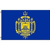 AZ FLAG - United States Naval Academy Flag - 2x3 Ft - 100D Polyester American Naval Banner with Two Metal Grommets - Fade Resistant - Vivid Colors - 2' x 3' Feet - 90x60 Cm