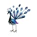 YOUKOOD Garden Outdoor Indoor Decor Statues, Metal Yard Art Peacocks Lawn Ornaments Yard Party Landscape Figurine Decorations (Blue Peacock)