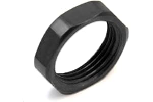 6 Pack 5/8-24 Black Steel Jam Nut Hardened Steel Smooth Finish