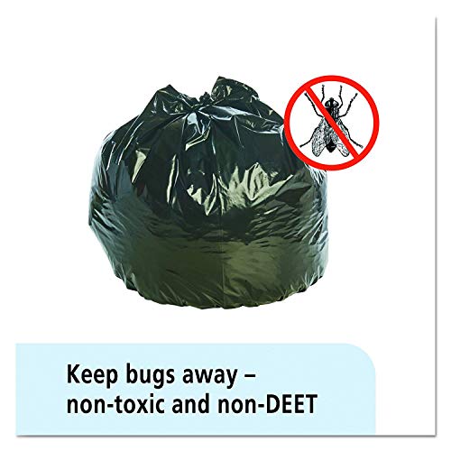 Insect-Repellent Trash Bags - 33 gal - 1.3 mil - 33" x 40" - Black - 10/Box / 2 Pack