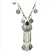 Pinbo Ethnic Tribal Boho Beads Coin Fringe Necklace Long Belly Dance Bohemian Jewelry
