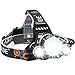 5000 Lumens Max Headlamp, Grde® 3 LED 4 Modes headlight, Hands-free water-resistant Flashlight, Power Bank, Rechargeable Led headlamp for Outdoor Sports with 2 Lithium Batteries (RJ5000)