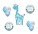 Safari It's a Boy Giraffe Blue Zebra Balloon Baby Shower Party Supply Gift Set primary