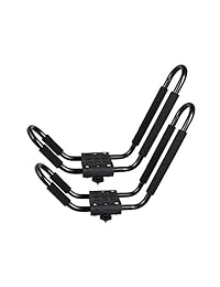 Garantía de por vida TMS® 2 pares J Bar Rack HD Kayak Portador Canoa Barco Surf Ski Techo Montaje superior SUV Barra transversal