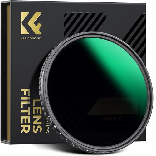 K&F CONCEPT Variabler ND Filter 49mm ND8-128 Graufilter (3-7 Blendenstufen)