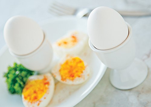 Fox Run 6227COM Porcelain Egg Cup Timer, 2.5 x 2 x 1.75 inches, White - Thumbnail 4