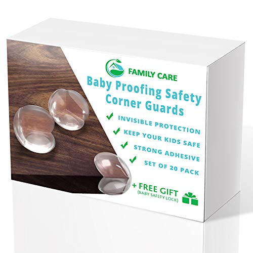 Kids-Clear-Corner-Guards-20-Pack-1-Lock-Gift-Child-Safety-Sharp-Corner-Protectors--Table-Corner-Protectors-for-Baby-Proofing-Baby-Safety-Adhesive-Edge-Bumpers-Glass-Furniture-Child-Proof