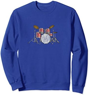 Unisex Love Percussion Music Sweatshirt Drums Gifts Drummer Tee Small Royal Blue