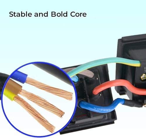 DKURVE 6 Way Horizontal 13a Power Distribution Unit (PDU) Power Strip Electric Charging Station. Heavy Duty (UK PLUG)