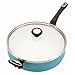 Farberware PURECOOK Ceramic Nonstick Jumbo Cooker/Saute Pan with Helper Handle - 5 Quart, Blue