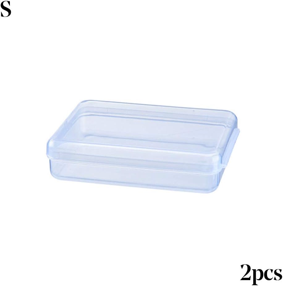 Face Shield Storage Box, 2Pcs Transparent Disposable Face Shield Dustproof Storage Box Clip Container Clear S