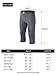 EU Men's Running Compression Capri Base Layer Tights 3/4 Pants(Grey M/Tag XL)
