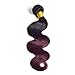 Brazilian Human Hair Bundles 16 18 20 Inch 1b 99j Silky Top Hair Ombre Dark Burgundy Weave Sew In Hair Extensions Red And Black Wine Human Remy Soft Wavy Hair Two Tone Weft Mixed Length Cheap