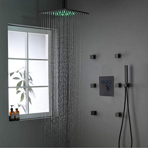 Body Jet Shower System, Enga 12 Inch Rain Shower Body Spray System with