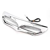 Qlhshop LED Lighted Fairing Intake Trim Vent Accent for Harley Electra Glide 2014-2017 (Silver)