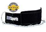 RIMSports Weight Lifting Belt Clip (Included) Best Weight Belts for Men and Women- Ideal Chain Dip Belts for Women and Men- Premium Lifting Belt