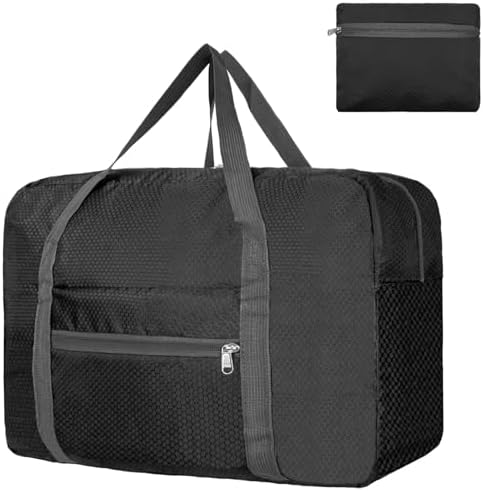 Amazon.com | For Spirit Airlines Personal Item Bag 18x14x8 Foldable Travel  Duffel Bag Tote Duffle Carry on Luggage for Women and Men 30L(Black (With  Shoulder Strap)) | Travel Duffels