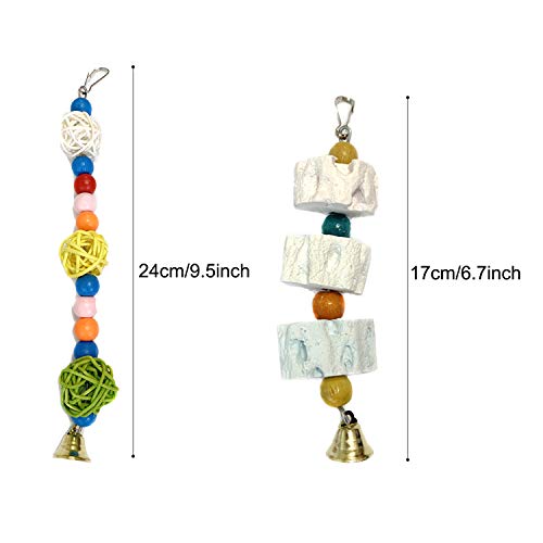 PietyPet Bird Toy Birdcage Stands with Wooden Ladder, Bird Parrot Toys for Cages